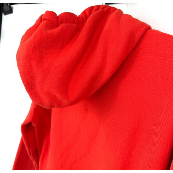 Champion Hoodie Womens Small Orange Reverse Weave Spellout Pullover Orange black - Picture 11 of 12